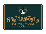Classic Framed Plus Sala Tranquila de Oración — Quiet Prayer Room Door or Wall Sign | Spanish - Church Room & Area Signs