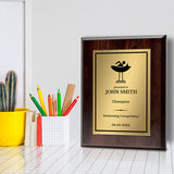 Swimming Customizable Wooden Award Plaque | Easel Mount Option | Achievement and Recognition Personalizable Plaques