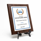 Snowboarding Customizable Wooden Award Plaque | Easel Mount Option | Achievement and Recognition Personalizable Plaques