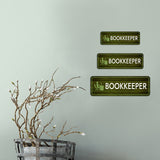 Standard Plus Bookkeeper Door or Wall Sign | Office & Library Signage