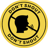 Circle Plus Don't Shout Wall or Door Sign | Safety Signs For Babies and Toddlers Daycare