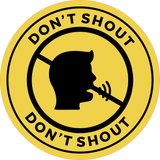 Circle Plus Don't Shout Wall or Door Sign | Safety Signs For Babies and Toddlers Daycare