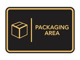 Signs ByLITA Classic Framed Packaging Area Door or Wall Sign Easy Installation | Health And Safety | Building And Hospitality Signs