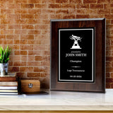 Luge Customizable Wooden Award Plaque | Easel Mount Option | Achievement and Recognition Personalizable Plaques | Sports Award