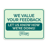 Classic Framed Plus We Value Your Feedback – Let Us Know How We’re Doing! Door or Wall Sign | Medical Facility Greeting & Reception