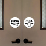 Signs ByLITA Circle Push and Pull Door Signs (Hands Vectors) Door Sign