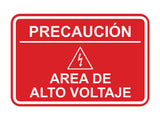 Signs ByLITA Classic Framed Precaución Area de Alto Voltaje Door or Wall Sign Easy Installation | Health And Safety | Building And Hospitality