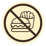Signs ByLITA Circle No Food Allowed Graphic Door or Wall Sign | Easy Installation | Durable Construction | Promote Health And Safety | Caution Warning Sign for Home, Business and Office Spaces