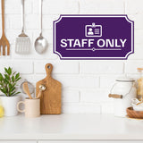 Notched Standard Staff Only Wall or Door Sign | Security & Access- Commercial Safety & Facility Signs