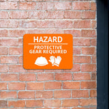 Classic Framed Plus Hazard - Protective Gear Required Door or Wall Sign | Safety and Maintenance