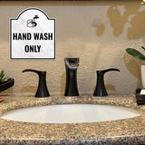 Hand Wash Only' Headstone ? Wall/Door Restroom & Hygiene Sign