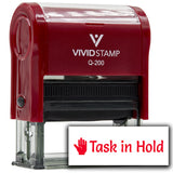 Vivid Stamp Task in Hold Self-Inking Rubber Stamps Teachers And Schools | Motivational Stamps For Children | Re-inkable Ink Pad