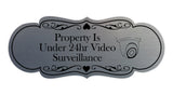 Signs ByLITA Designer Property Is Under 24hr Video Surveillance Wall or Door Sign