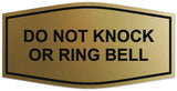Signs ByLITA Fancy Do Not Knock Or Ring Bell Sign | Durable Plastic | Vibrant Colors | Powerful Foam Tape
