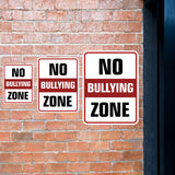 Portrait Round Plus No Bullying Zone Wall or Door Sign | Warning Signage