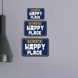 Classic Framed Plus This Is Our Happy Place Wall or Door Sign | Funny Home Decor