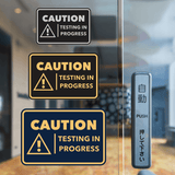 Signs ByLITA Classic Framed Caution Testing In Progress Door or Wall Sign Easy Installation | Health And Safety | Building And Hospitality Signs