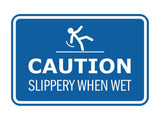 Signs ByLITA Classic Framed Caution: Slippery When Wet Door or Wall Sign Easy Installation | Health And Safety | Building And Warning Signs