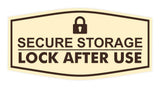 Signs ByLITA Fancy Secure Storage Lock After Use Sign | Easy Installation | Elegant Design Wall or Door Sign