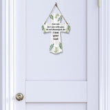 Fear not, for I am with you; be not dismayed, for I am your God Cross Hanging Sign | Rustic Twine | Inspiring Religious Bible Decor