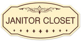 Signs ByLITA Victorian Janitor Closet Wall or Door Sign - Easy Installation | Durable Wall or Door