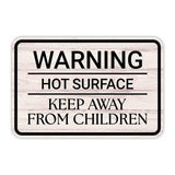 Classic Framed Plus Warning – Hot Surface Keep Away From Children Door or Wall Sign | Children's Warning and Safety Signs