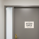 Classic Framed Plus Staff Only — Wall or Door Sign | Funeral and Memorial Services - Room & Area - Sign