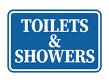 Classic Framed Toilets & Showers Wall or Door Sign