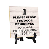 General Office Notices & Business Table Signs | 5"x 5" Square Table Signs With Acrylic Easels