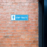 Standard Plus Staff Toilets (Blue) Door or Wall Sign