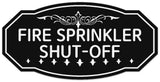 Signs ByLITA Victorian Fire Sprinkler Shut Off Wall or Door Sign - Easy Installation | Durable Wall or Door
