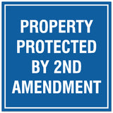 Signs ByLITA Square Property Protected by 2nd Amendment Sign - Easy Installation | Durable Material