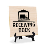 Facility Room and Authorized Personnel Only Table Signs 5"x 5" Square Table Sign With Acrylic Easel