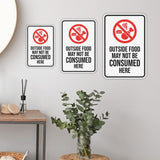 Portrait Round Plus Outside Food May Not Be Consumed Here Wall or Door Sign | Food & Drink Restrictions