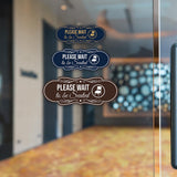 Designer Please Wait To Be Seated Wall or Door Sign