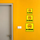 Square Plus No Smoking Wall or Door Sign | Public Health and Safety Warning