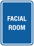 Signs ByLITA Portrait Round Facial Room Sign - Laser-Engraved Lettering | Durable ABS Plastic | Vibrant Colors | Powerful Foam Tape