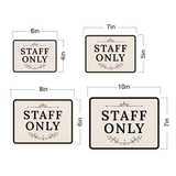 Classic Framed Plus Staff Only — Wall or Door Sign | Funeral and Memorial Services - Room & Area - Sign