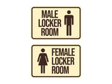 Signs ByLITA Classic Framed Male and Female Locker Room Wall or Door Sign