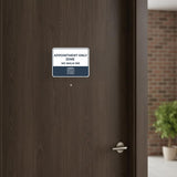 Classic Framed Plus Appointment-Only Zone – No Walk-Ins! Door or Wall Sign | Medical Facility Reception Patient Reminders