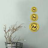Circle Plus No Pushing Wall or Door Sign | Safety Signs For Babies and Toddlers Daycare