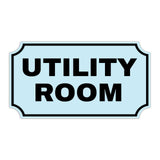 Notched Standard Utility Room Wall or Door Sign | Facilities and Rooms Sign