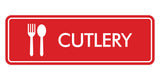 Signs ByLITA Standard Cutlery Door or Wall Sign Easy Installation | Durable Construction | Kitchen Essentials | Hygiene | AirBnB Signs