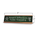 Respect Differences, Foster Friendship Rose Gold Frame Desk Sign (2x8") | Classroom Special Needs Support