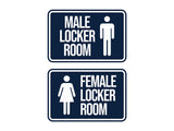 Signs ByLITA Classic Framed Male and Female Locker Room Wall or Door Sign