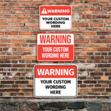 Classic Framed Plus Custom Warning Wall or Door Sign | Customizable Warning Sign For Homes and Businesses | Health and Safety Signage