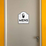 Mens (Restroom Vector)' Headstone ? Wall/Door Restroom & Hygiene Sign