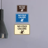Classic Framed No Cold Callers Wall or Door Sign