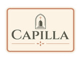 Classic Framed Plus Capilla — Chapel Door or Wall Sign | Spanish - Church Room & Area Signs