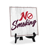 No Smoking 5"x 5" Square Table Sign With Acrylic Easel | Restaurant & Cafe Décor